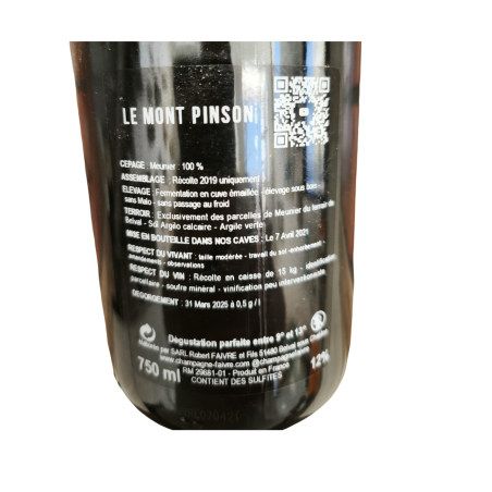 Champagne R. Faivre Le Mont Pinson