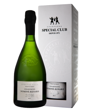 Bottle of Champagne Nominé Renard Spécial Club Millésime 2017 - original label and box