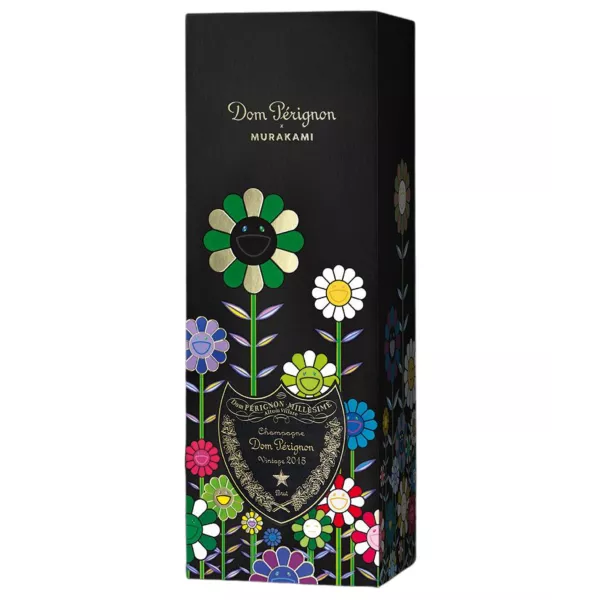 Detail of the label Dom Pérignon 2015 Murakami edition - Exceptional vintage Champagne