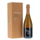 Bottle of Champagne Louis Roederer Brut Nature Rosé 2018 by Philippe Starck, pale rosé, vintage edition without dosage.
