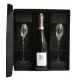 Boxed set Champagne Bio Cheurlin Brut with two Lehmann Grand Champagne flutes 30 cl