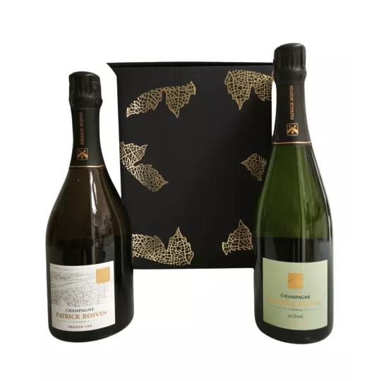 Boxed set Champagne de vigneron Boivin 1 er Cru brut and vintage 2020
