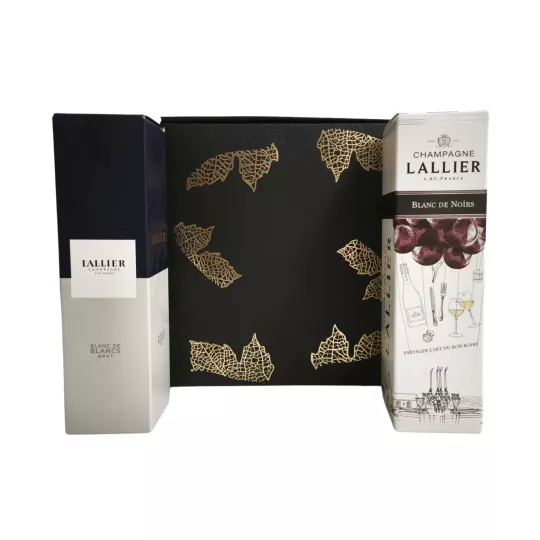 Lallier Blanc de blancs and Blanc de noirs champagne boxed set