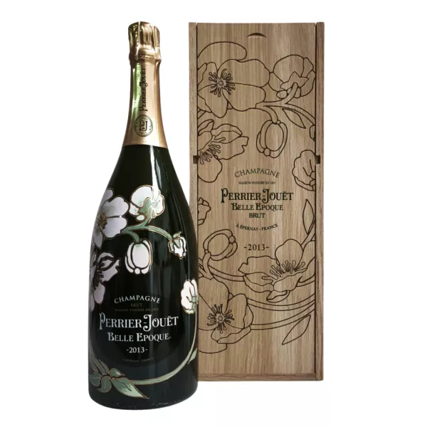 Magnum Perrier-Jouët Belle Époque 2013 in wooden case - Vintage Champagne 1.5 L