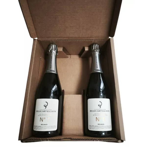 Les Rendez-vous N°7 and N°8 Champagne Gift Set – two bottles of Meunier champagne in a Billecart-Salmon gift box