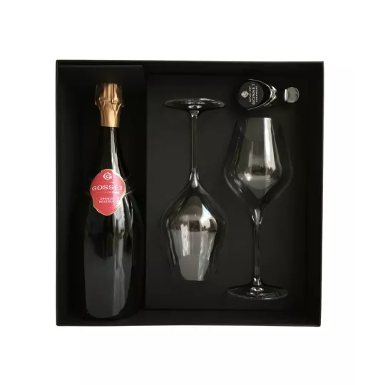 GOSSET Grande Reserve Brut Gift set with 2 glasses