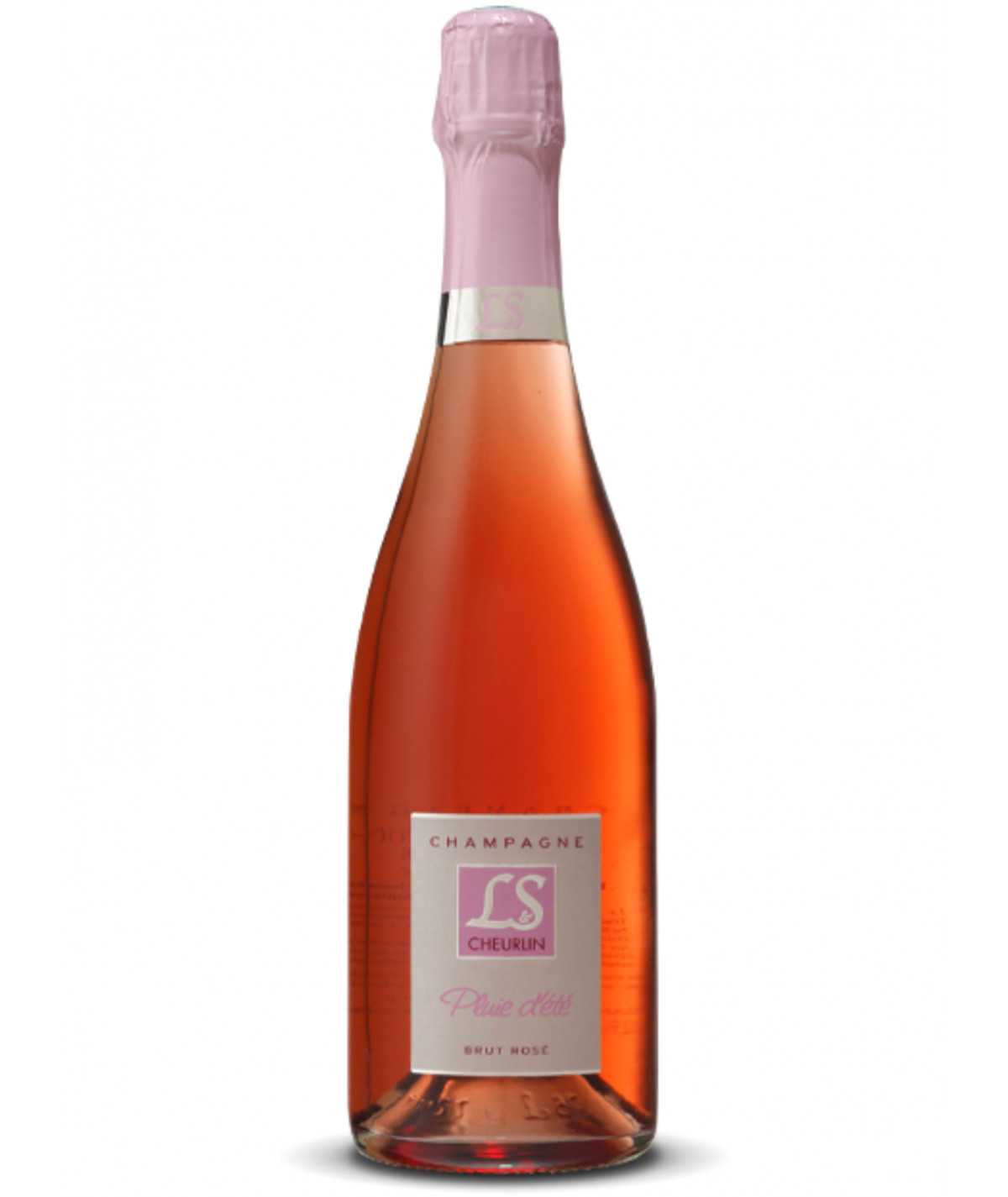 Bottle of LUCIE CHEURLIN Brut Rosé Summer Rain - ORGANIC Champagne