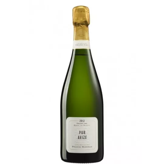 Bottle of Champagne Franck Bonville Pur Avize Grand Cru Blanc de Blancs, front view