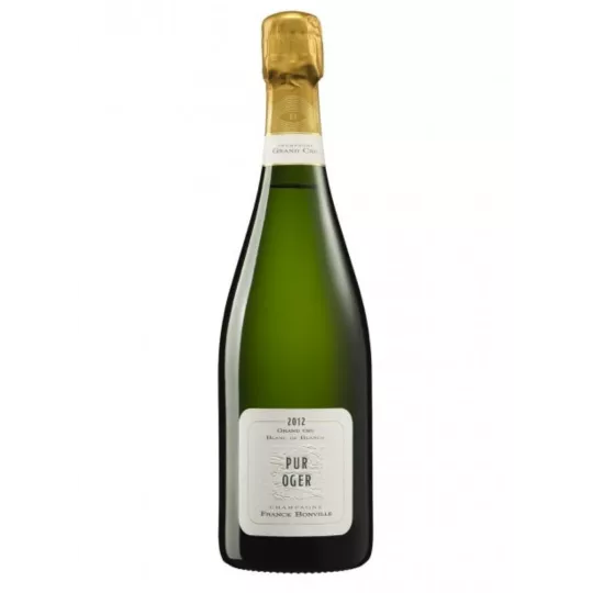 Bottle of Champagne Franck Bonville Pur Oger Grand Cru Blanc de Blancs, front view