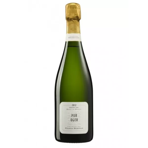 Bottle of Champagne Franck Bonville Pur Oger Grand Cru Blanc de Blancs, front view