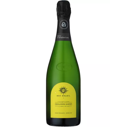 Bottle of Champagne Philippe Gonet Roy Soleil Blanc de Blancs Grand Cru, front view