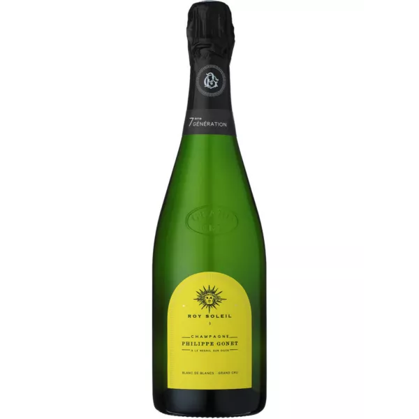 Bottle of Champagne Philippe Gonet Roy Soleil Blanc de Blancs Grand Cru, front view