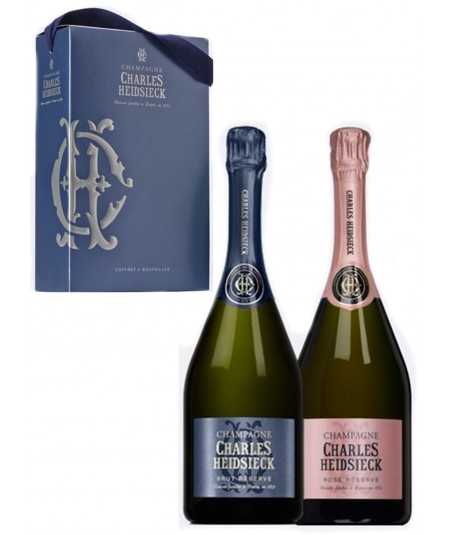 Champagne Gift set CHARLES HEIDSIECK Brut + Pink
