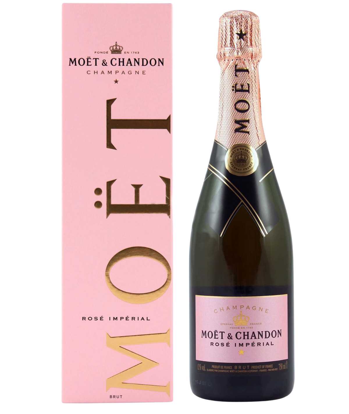 Where to buy Moet & Chandon Brut Imperial Rose with Glasses