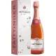 Bottle of Champagne Taittinger Prestige Rosé, front view, label visible