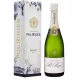 Bottle of Champagne Pol Roger Réserve Brut Magnum 1.5L, white label and gold cap, front view