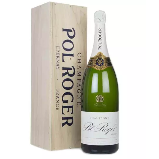 Jeroboam de Champagne Pol Roger Brut Réserve 3 liters - elegant, large-format bottle