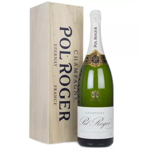 Jeroboam de Champagne Pol Roger Brut Réserve 3 liters - elegant, large-format bottle