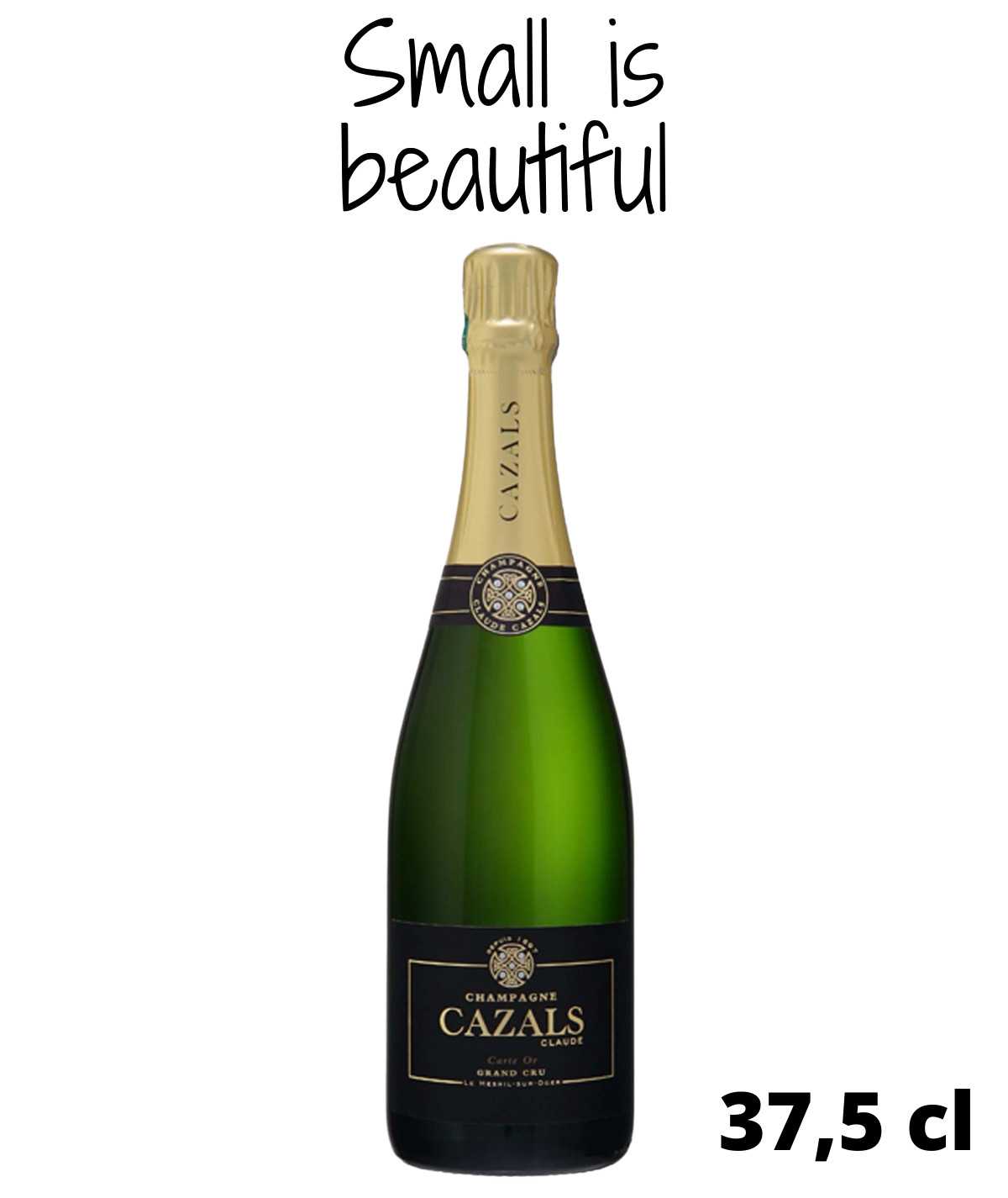 Half Bottle of CLAUDE CAZALS Champagne Carte d’Or Grand Cru