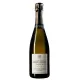 Bottle of Champagne Robert Moncuit Blanc De Blancs with glasses.