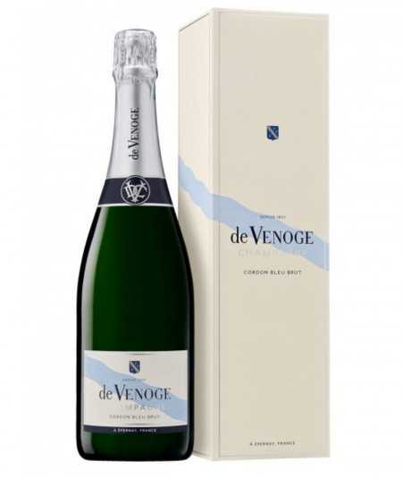 Bottle of DE VENOGE Cordon Bleu Brut Champagne