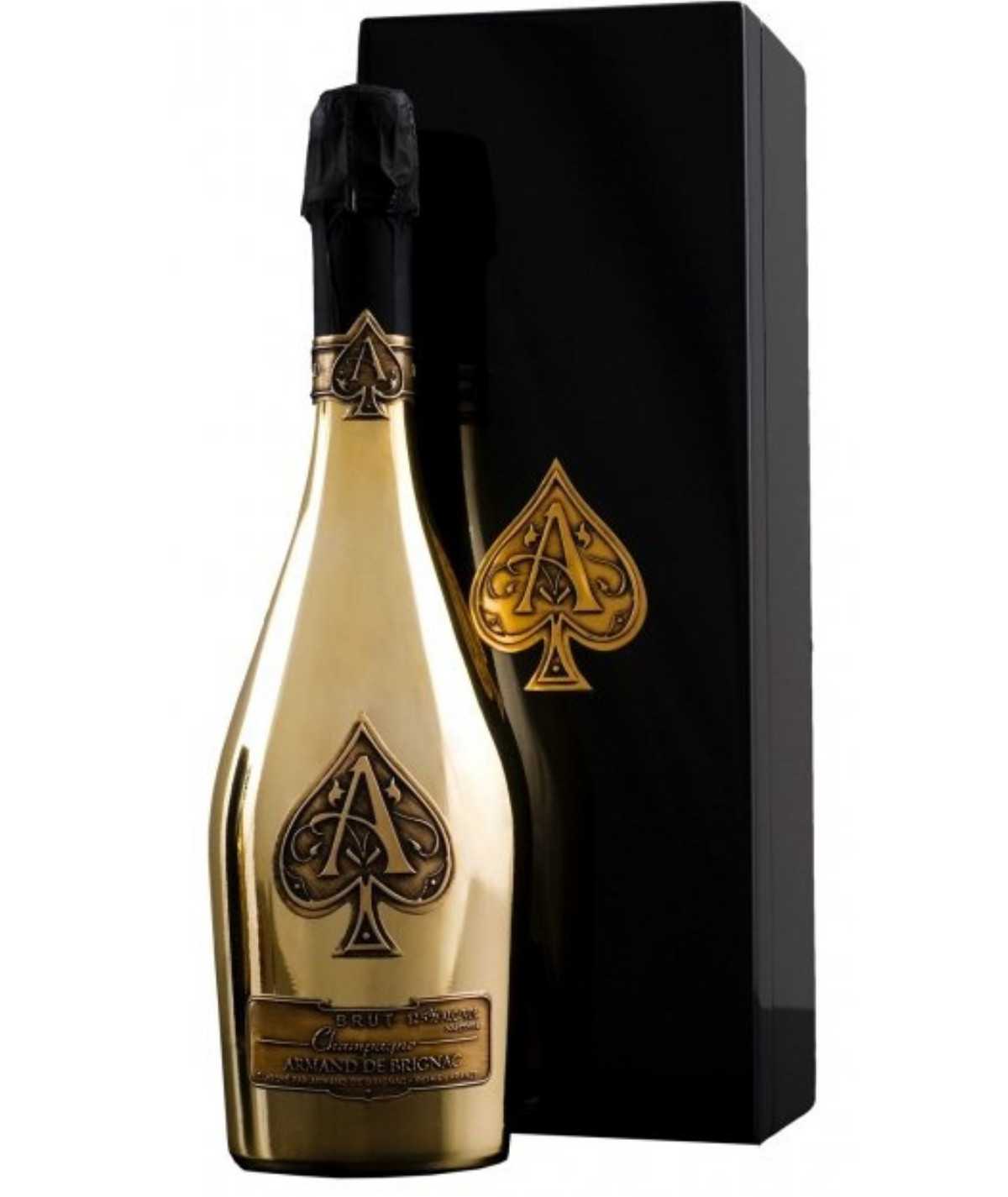 Ace Of Spades Brut Gold Wood Box