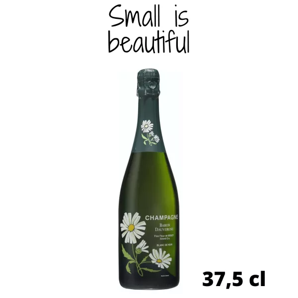 Half-bottle of Champagne Baron Dauvergne Fine Fleur Blanc de Noirs, front view