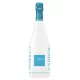 Carbon Sunset Champagne bottle, white textured finish, front view