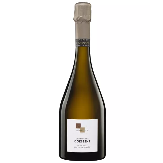 Bottle of Champagne Coessens Extra Brut Les Sens Boisés, 75cl, front view