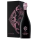 Bottle of Champagne Gosset Célébris Rosé Extra-Brut 2008, front view, black and pink label