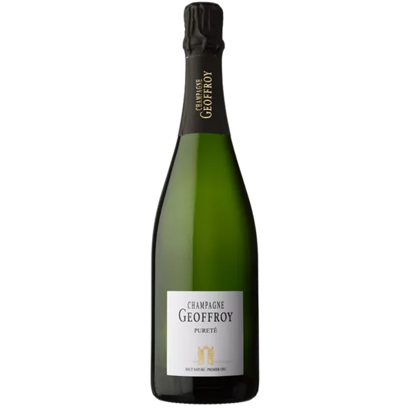 Bottle of Champagne René Geoffroy Premier Cru Pureté Extra-Brut Zéro Dosage, front view